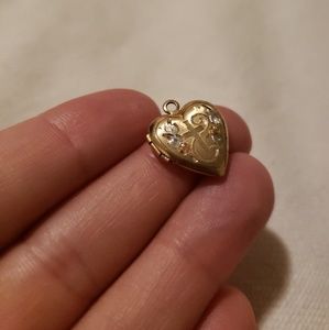 SOLD 14k Gold Heart Locket with Cross